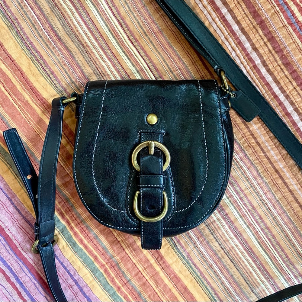 Coach Small Black Leather Crossbody Bag